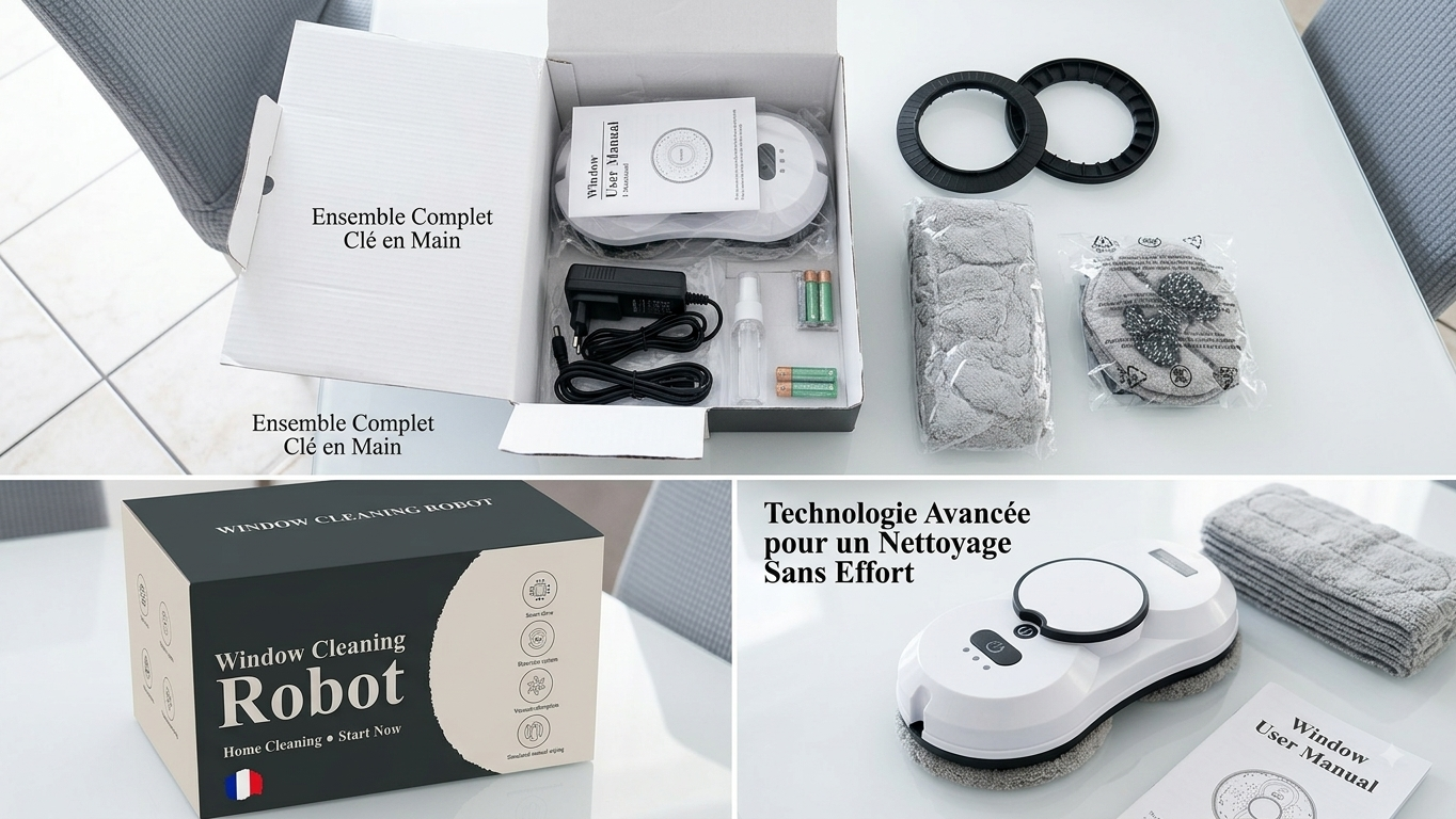 🪟 Robot Nettoyeur de Vitres Automatique – Des vitres impeccables sans effort !