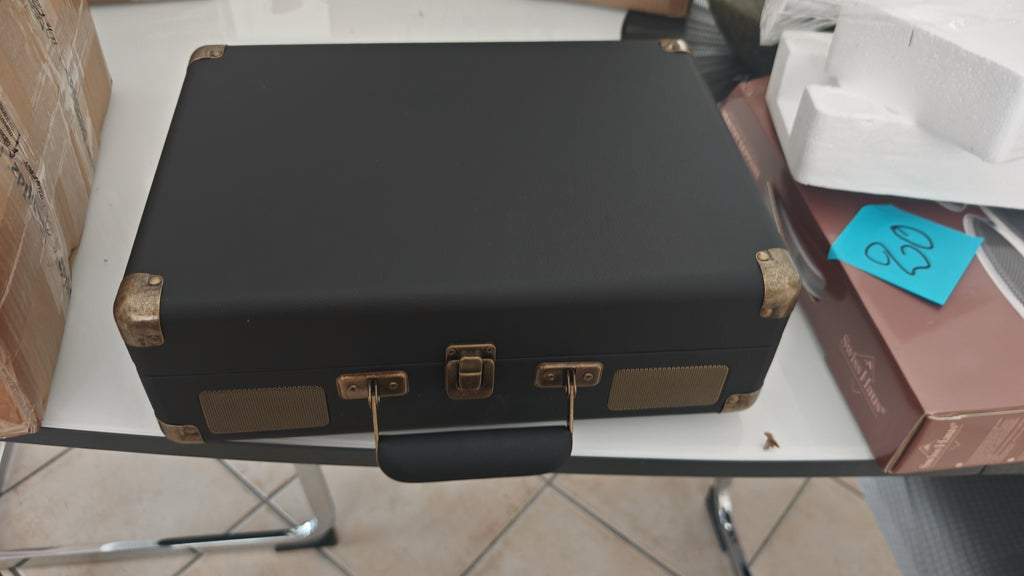 Platine Vinyle BOLARIS Bluetooth – Tourne-disque 3 vitesses style valise vintage