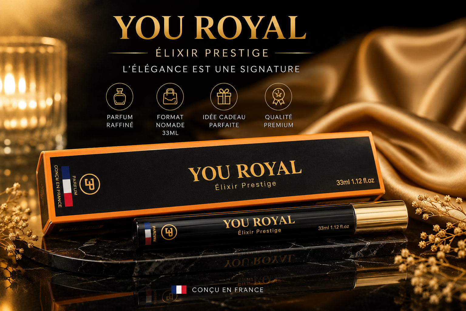 YOU ROYAL – Élixir Prestige 33 ml | Parfum Élégant & Raffiné