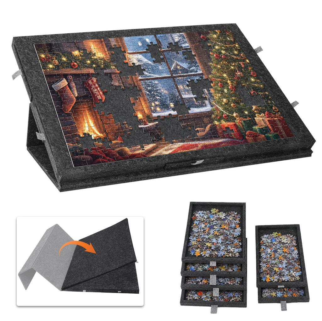 Table à puzzle inclinable avec rangements – 1000 pièces - La vie facile