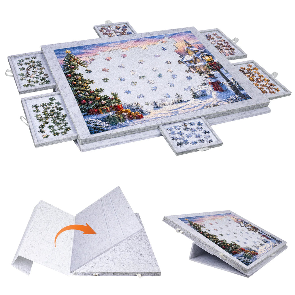 Table à puzzle inclinable avec rangements – 1000 pièces - La vie facile