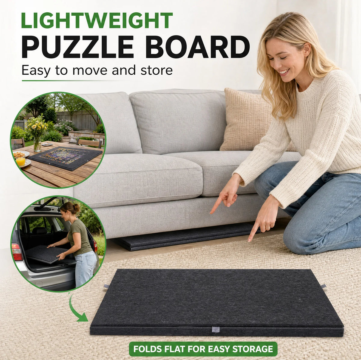 Table à puzzle inclinable avec rangements – 1000 pièces - La vie facile