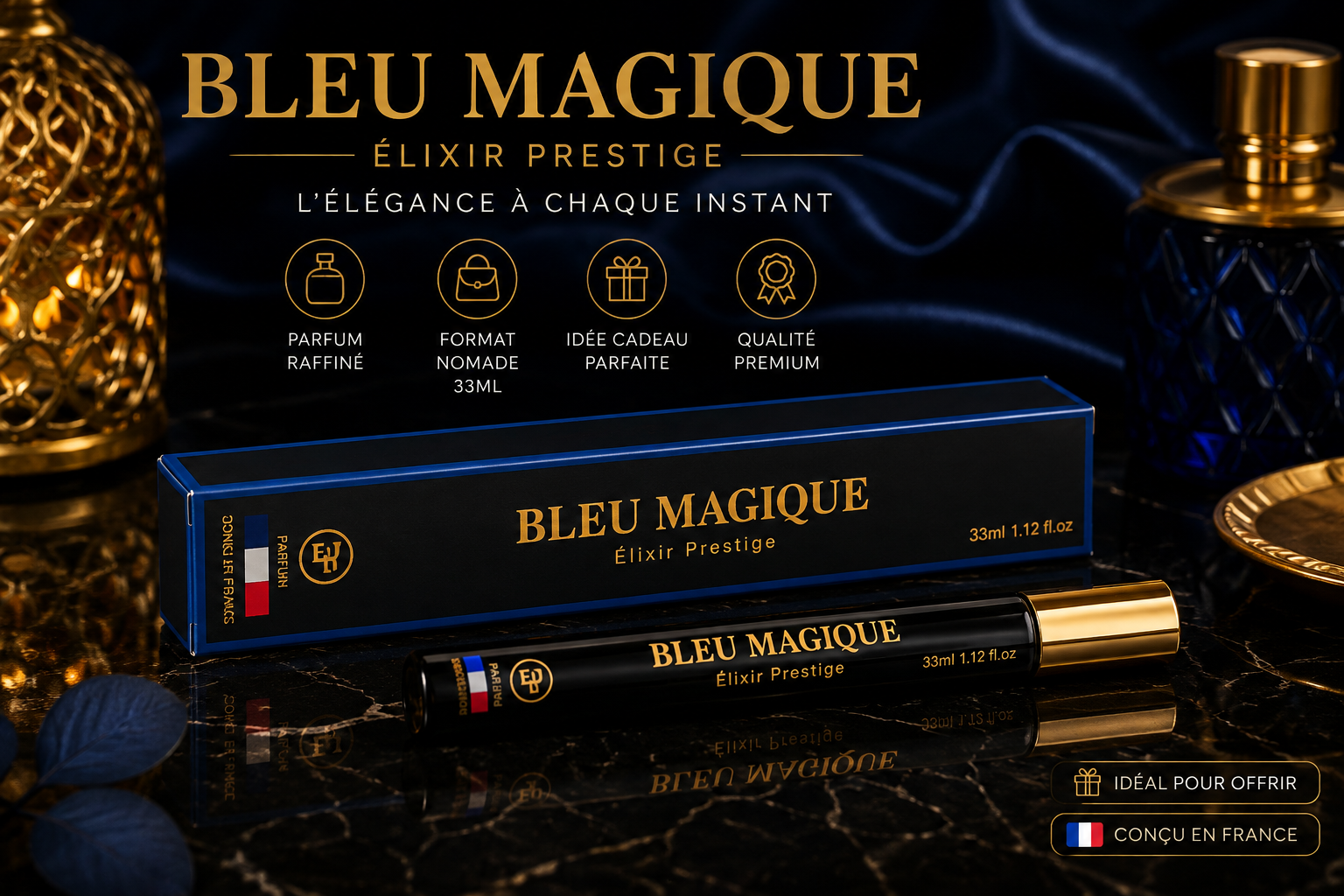 BLEU MAGIQUE – Élixir Prestige 33 ml | Élégance & Raffinement