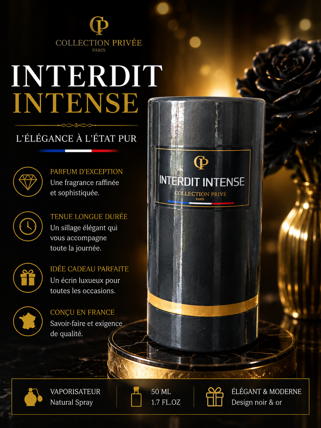Parfum Interdit Intense – Collection Privée Paris – 50 ml – Neuf