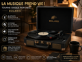 Platine Vinyle BOLARIS Bluetooth – Tourne-disque 3 vitesses style valise vintage