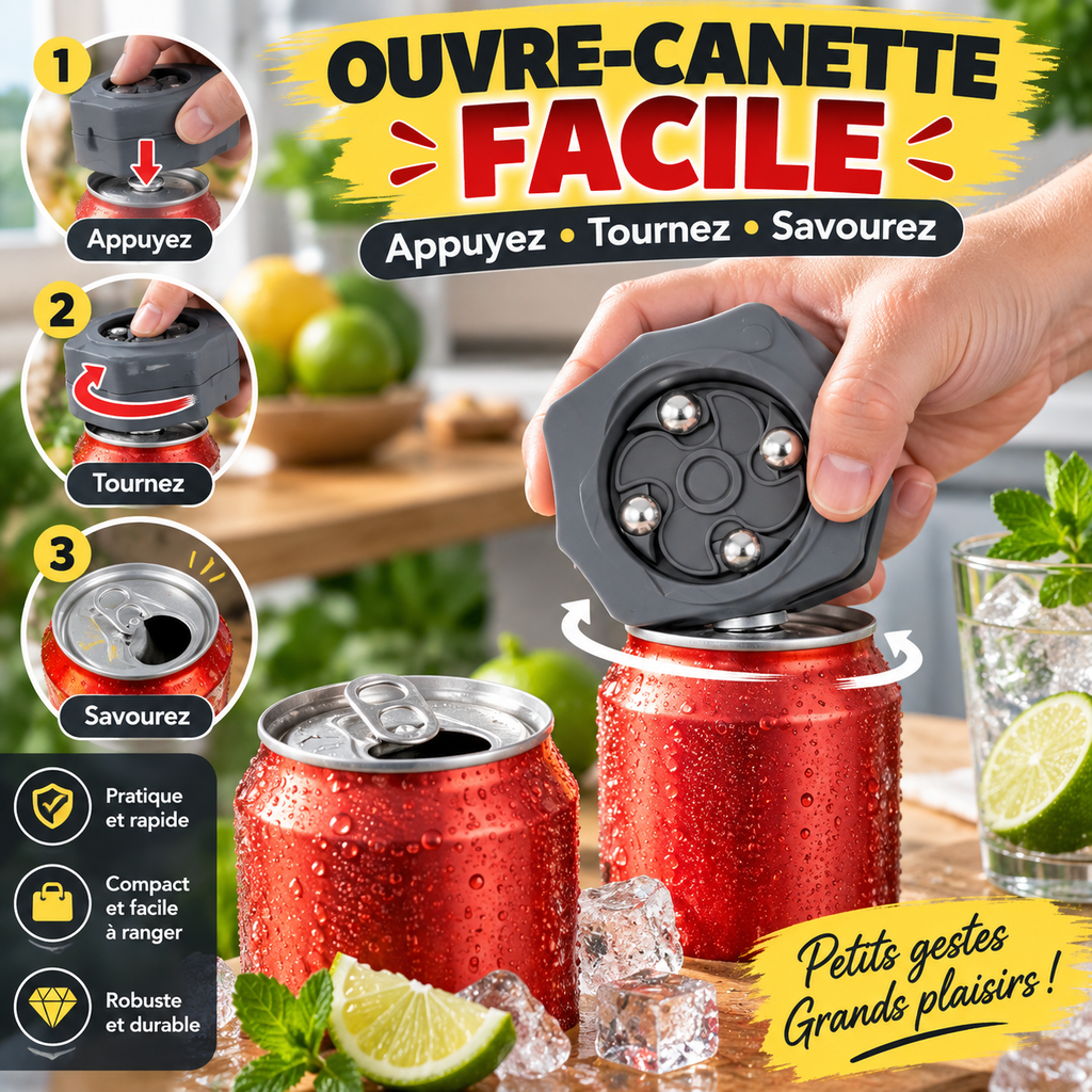 Ouvre-canettes et bouteilles multifonction - La vie facile