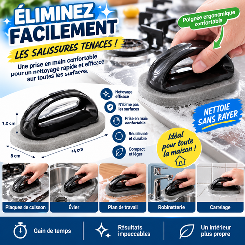 Brosse de nettoyage avec poignée pour cuisine - La vie facile