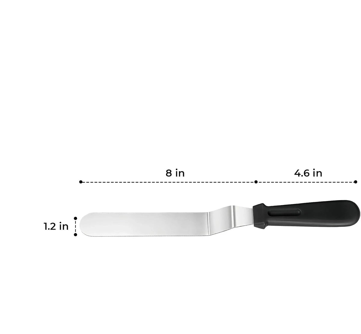 Spatule coudée en inox pour glaçage de gâteaux