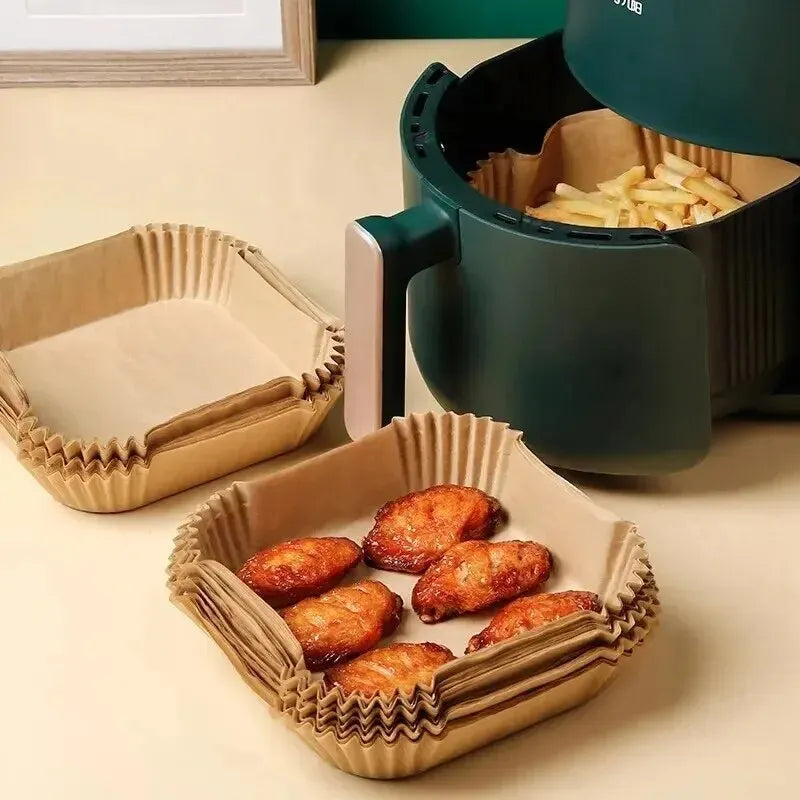 Papier Air Fryer rond ou carré – Plusieurs tailles