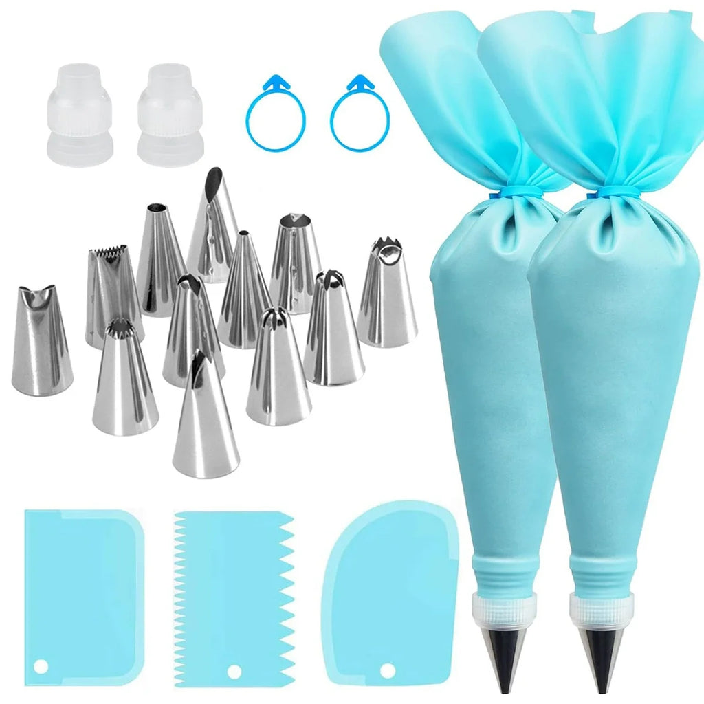 Poche à douille - Kit pâtisserie avec poches réutilisables et douilles en inox