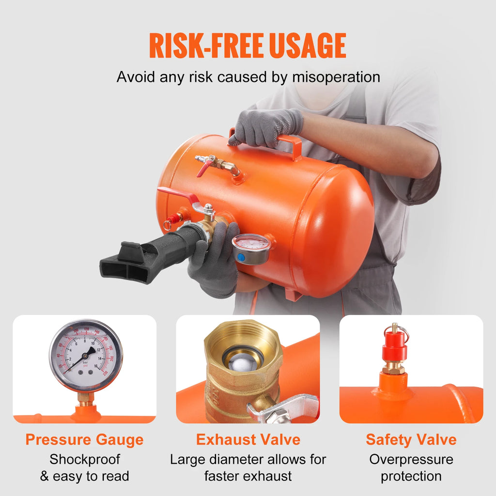 Réservoir pneumatique pour pneus 19 L – 145 PSI