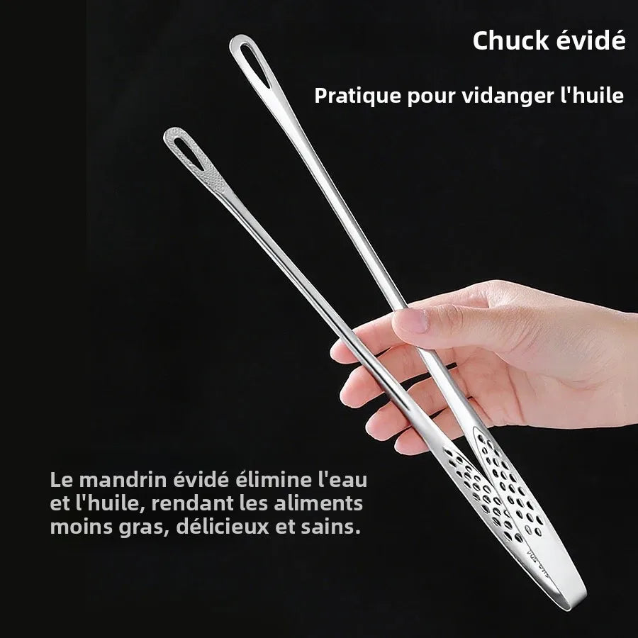 Pince de Cuisine Inox Longue - Pratique et Élégante en Deux Tailles