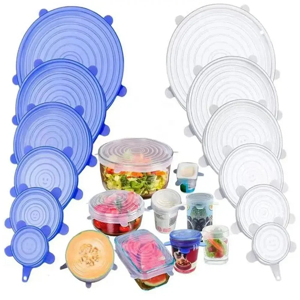 Lot de 6 couvercles extensibles réutilisables - La vie facile