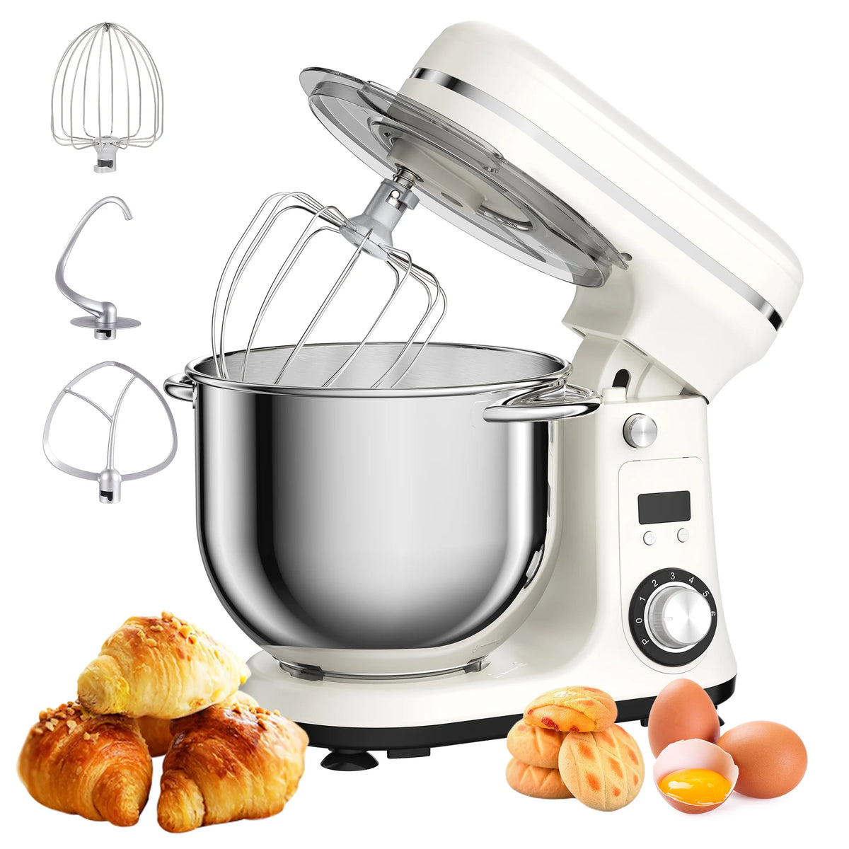 Robot pâtissier 1200 W – Bol 6 L et 6 vitesses