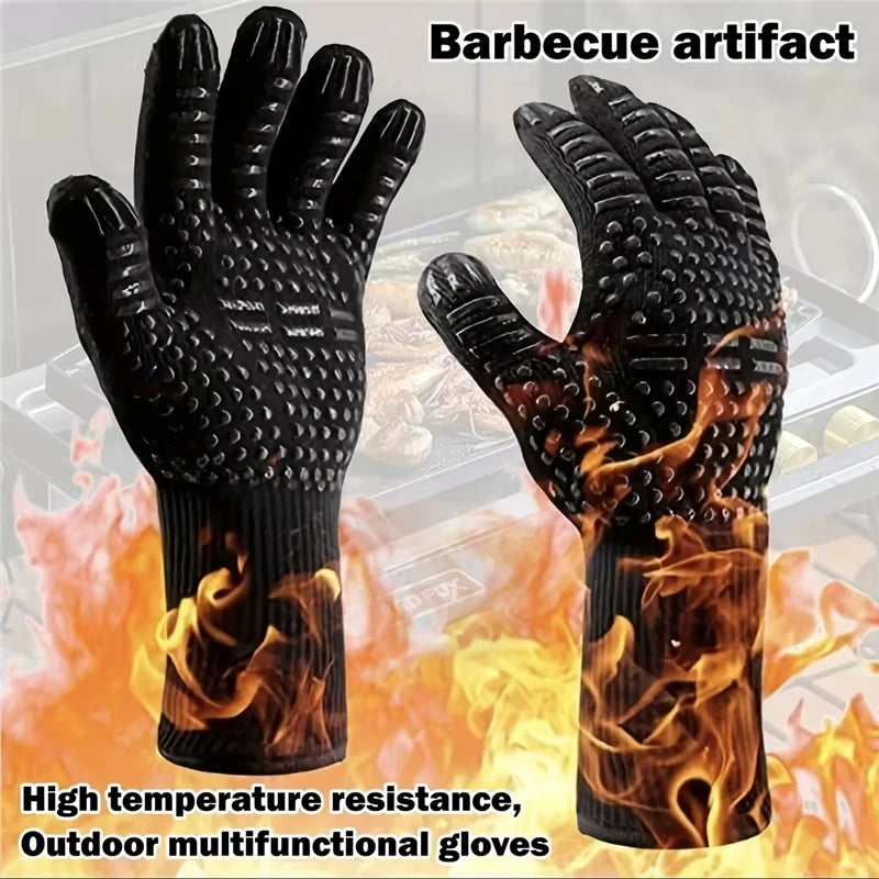 Gant cuisson thermique en silicone pour four et barbecue