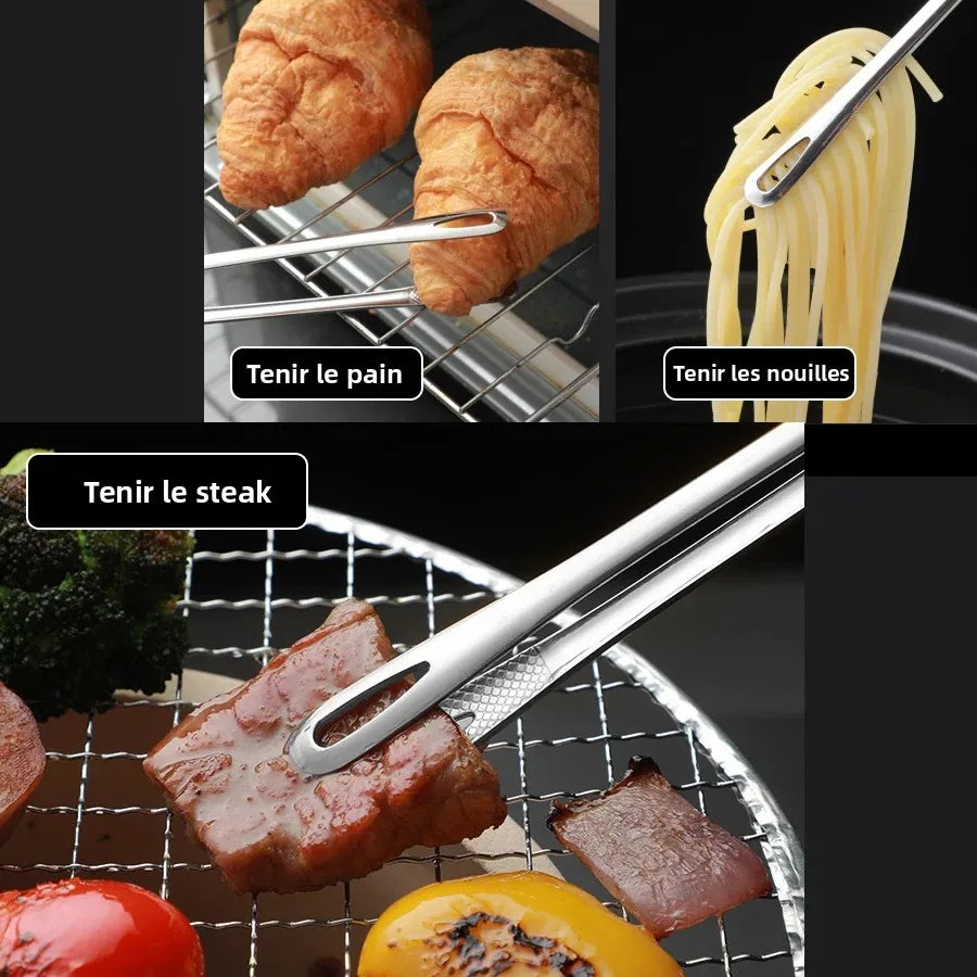 Pince de Cuisine Inox Longue - Pratique et Élégante en Deux Tailles