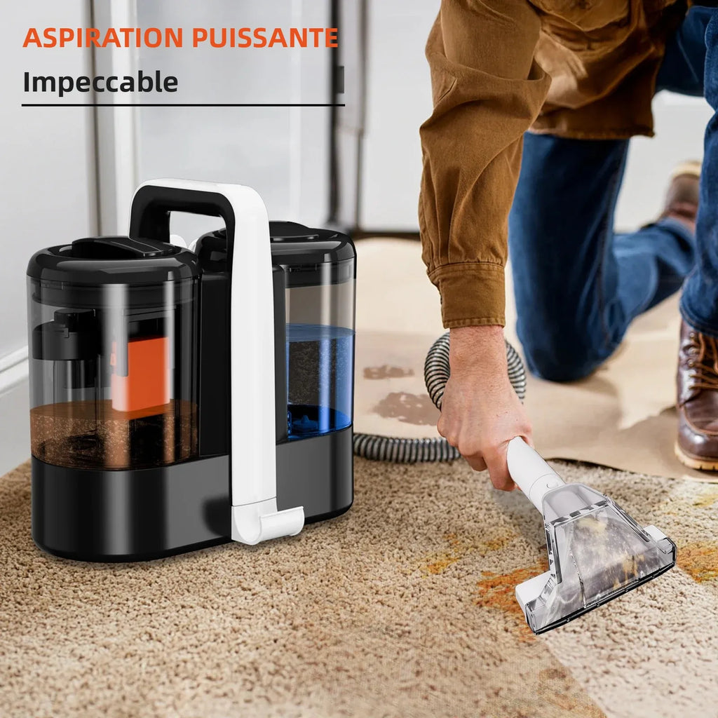 Shampouineuse portable 600 W pour tapis et canapé - La vie facile