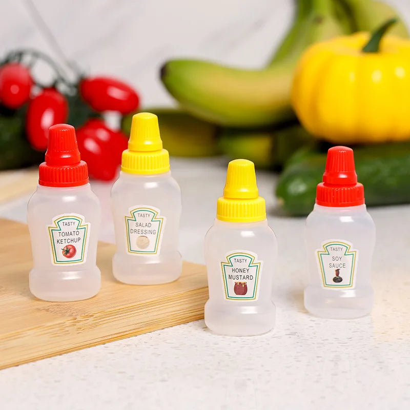 Mini flacon à sauce 25 ml – Bouteille souple pour huile, ketchup et condiments - La vie facile