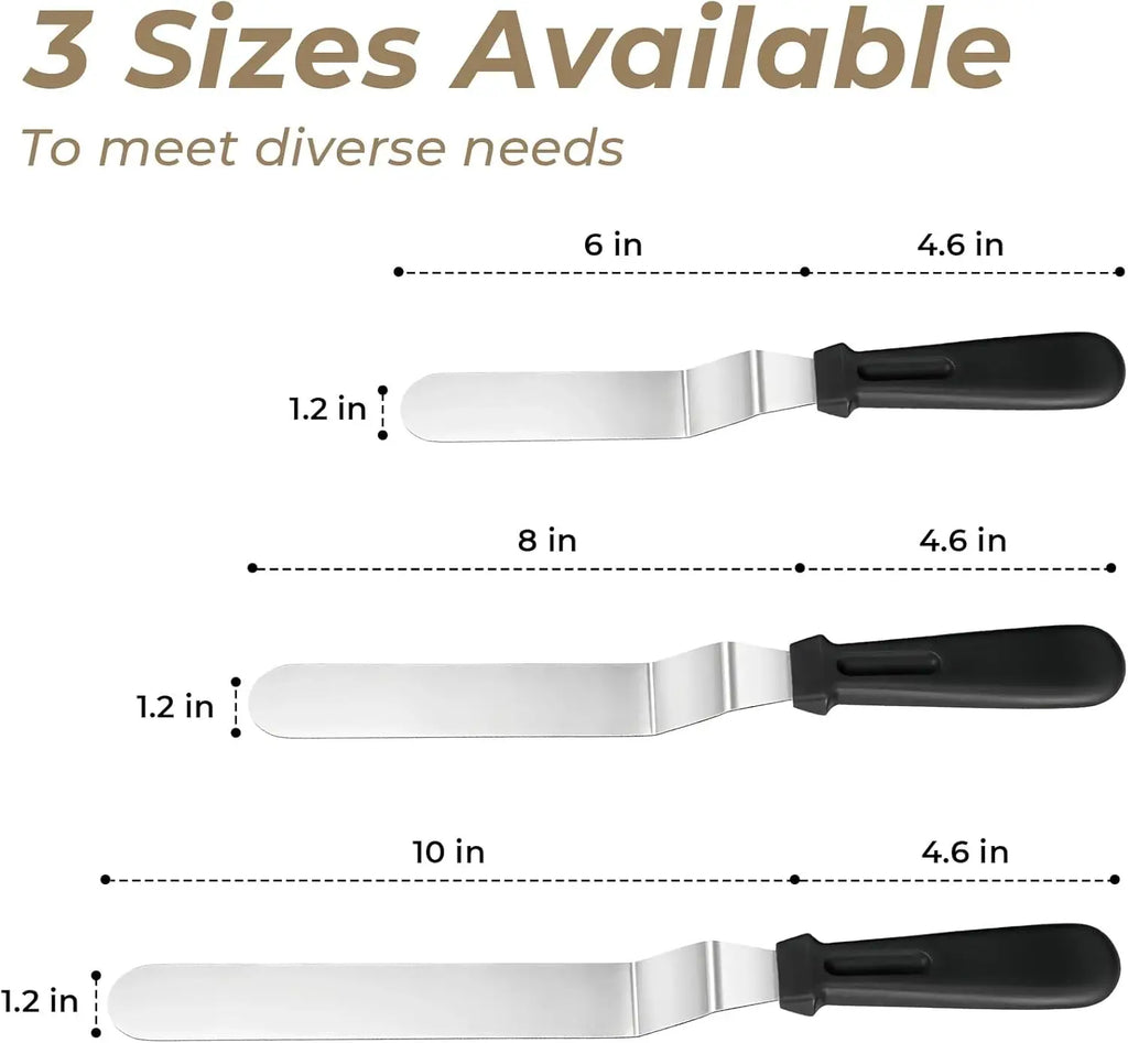 Spatule coudée en inox pour glaçage de gâteaux