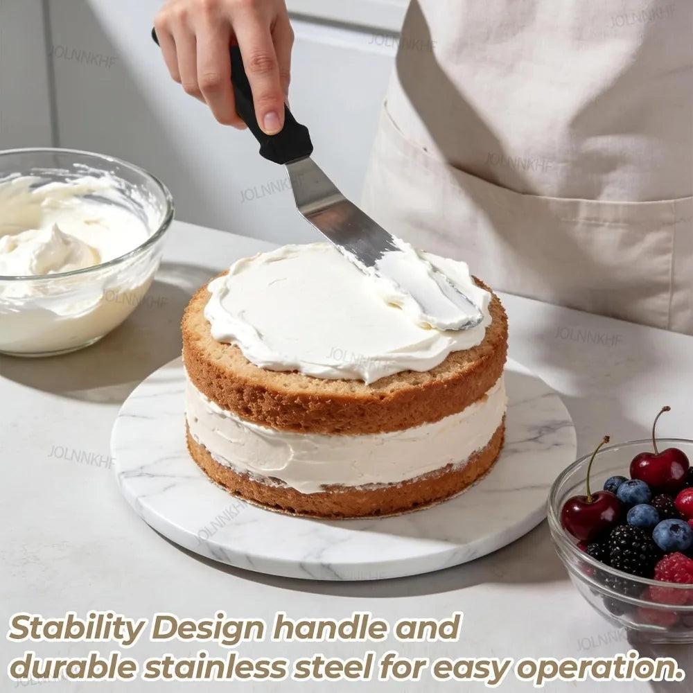 Spatule coudée en inox pour glaçage de gâteaux