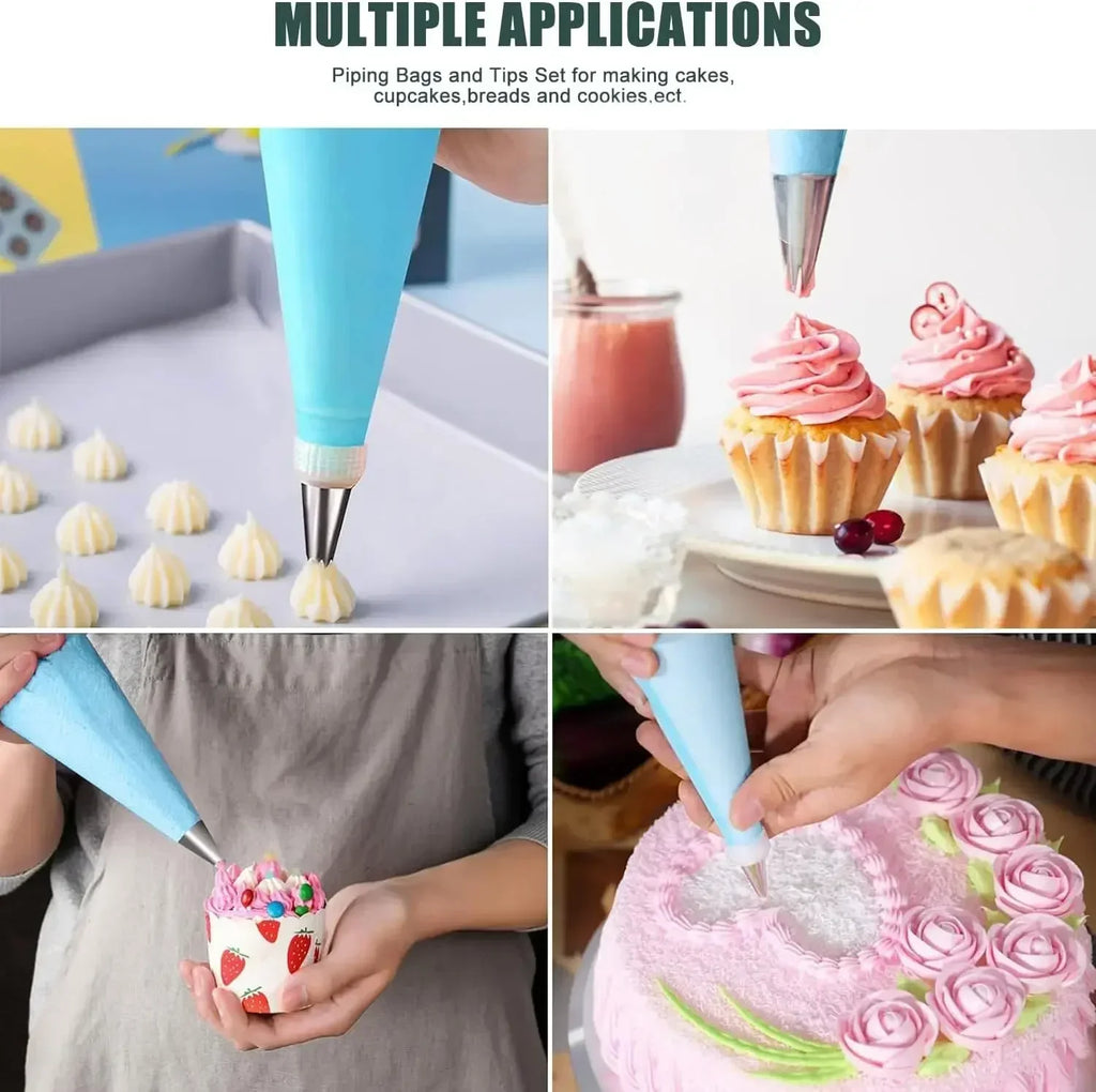 Poche à douille - Kit pâtisserie avec poches réutilisables et douilles en inox
