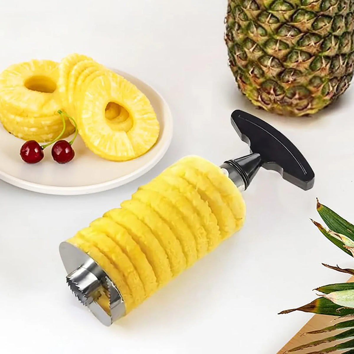 Coupe-ananas en inox – Évideur et trancheur - La vie facile