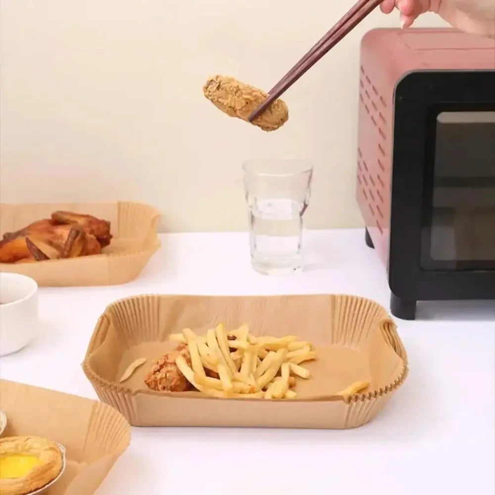 Papier cuisson Air Fryer – 50 ou 100 feuilles