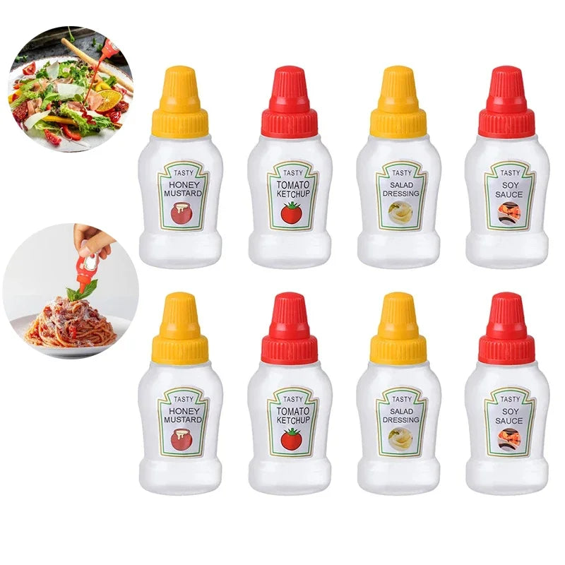 Mini flacon à sauce 25 ml – Bouteille souple pour huile, ketchup et condiments - La vie facile