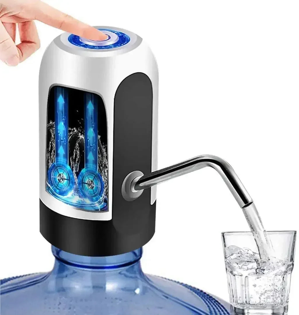 Pompe à eau électrique rechargeable USB – Distributeur automatique pour bonbonne jusqu’à 19 L - La vie facile