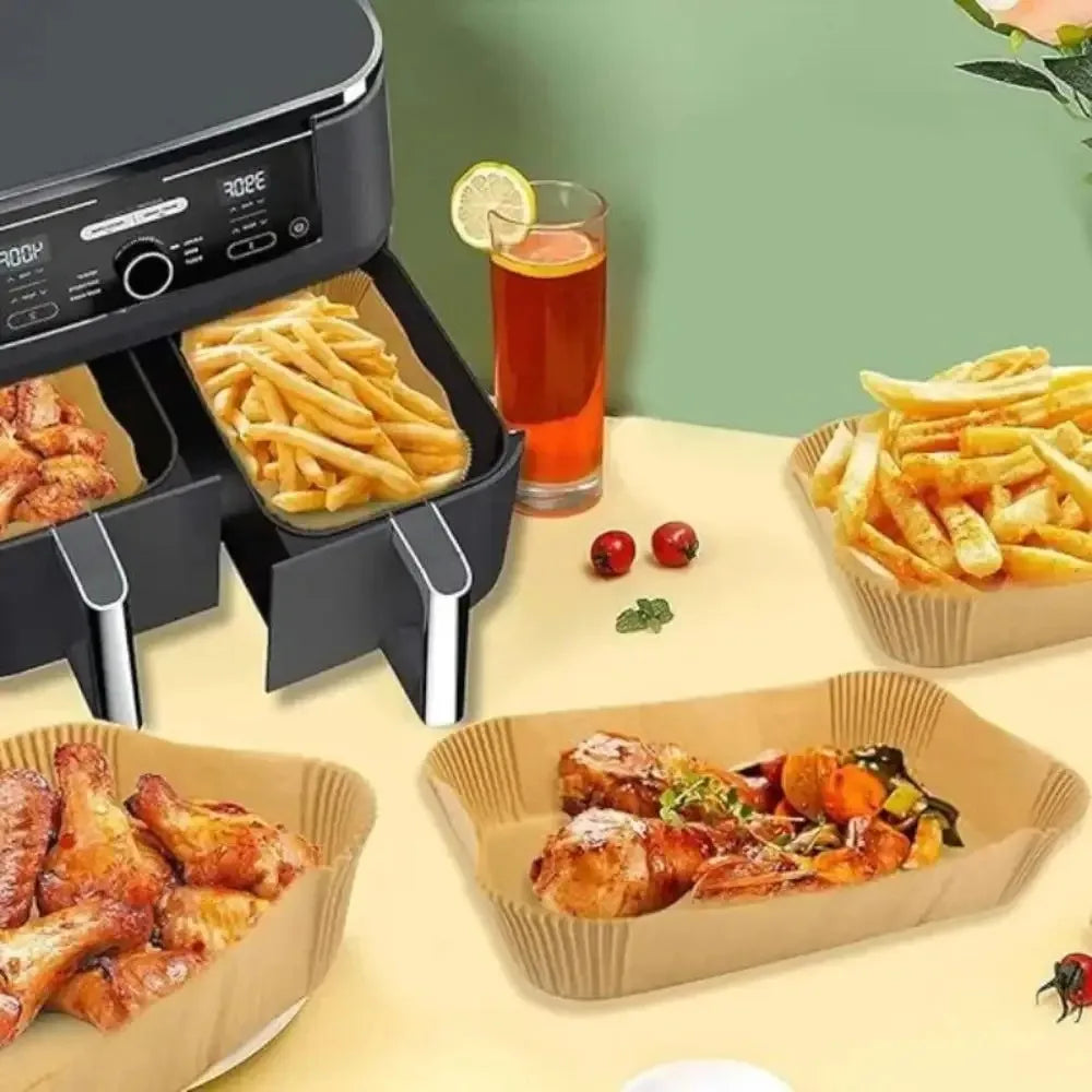 Papier cuisson Air Fryer – 50 ou 100 feuilles