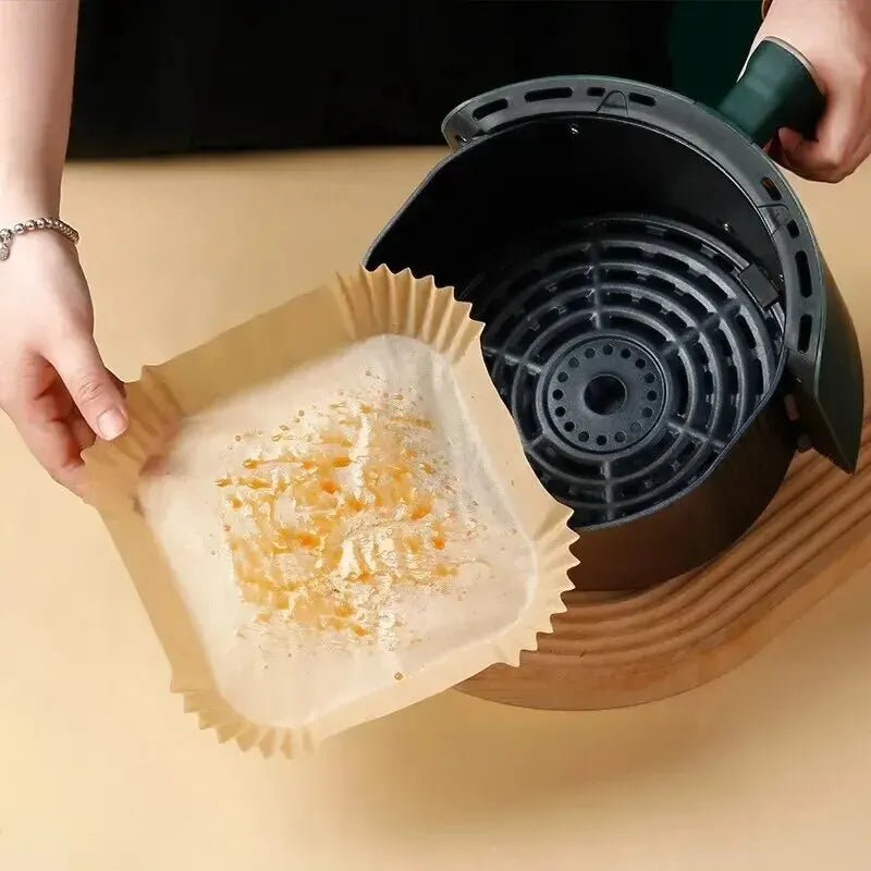 Papier Air Fryer rond ou carré – Plusieurs tailles