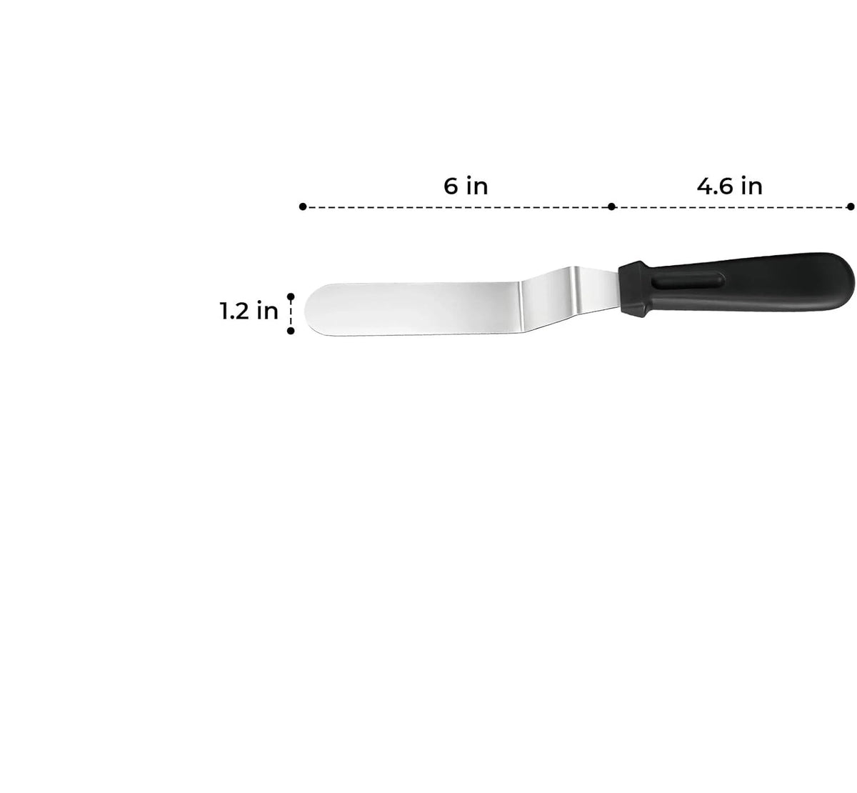 Spatule coudée en inox pour glaçage de gâteaux
