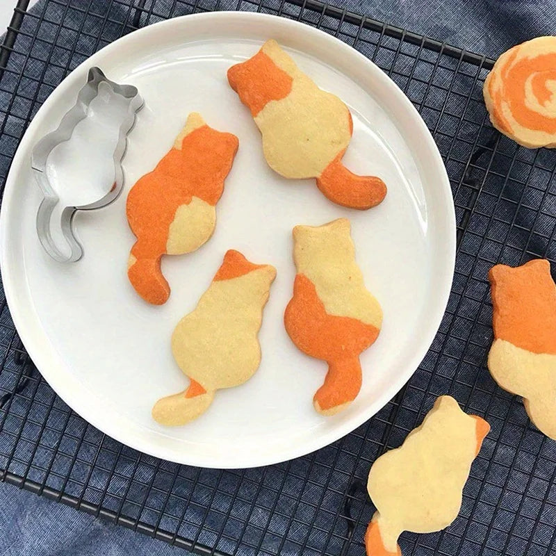 Emporte-pièces pour biscuits : Lot de 5 formes de chats amusants