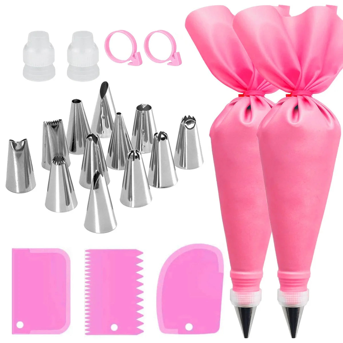 Poche à douille - Kit pâtisserie avec poches réutilisables et douilles en inox