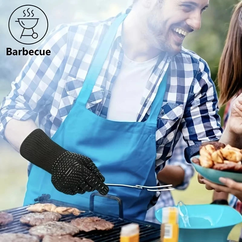 Gant cuisson thermique en silicone pour four et barbecue