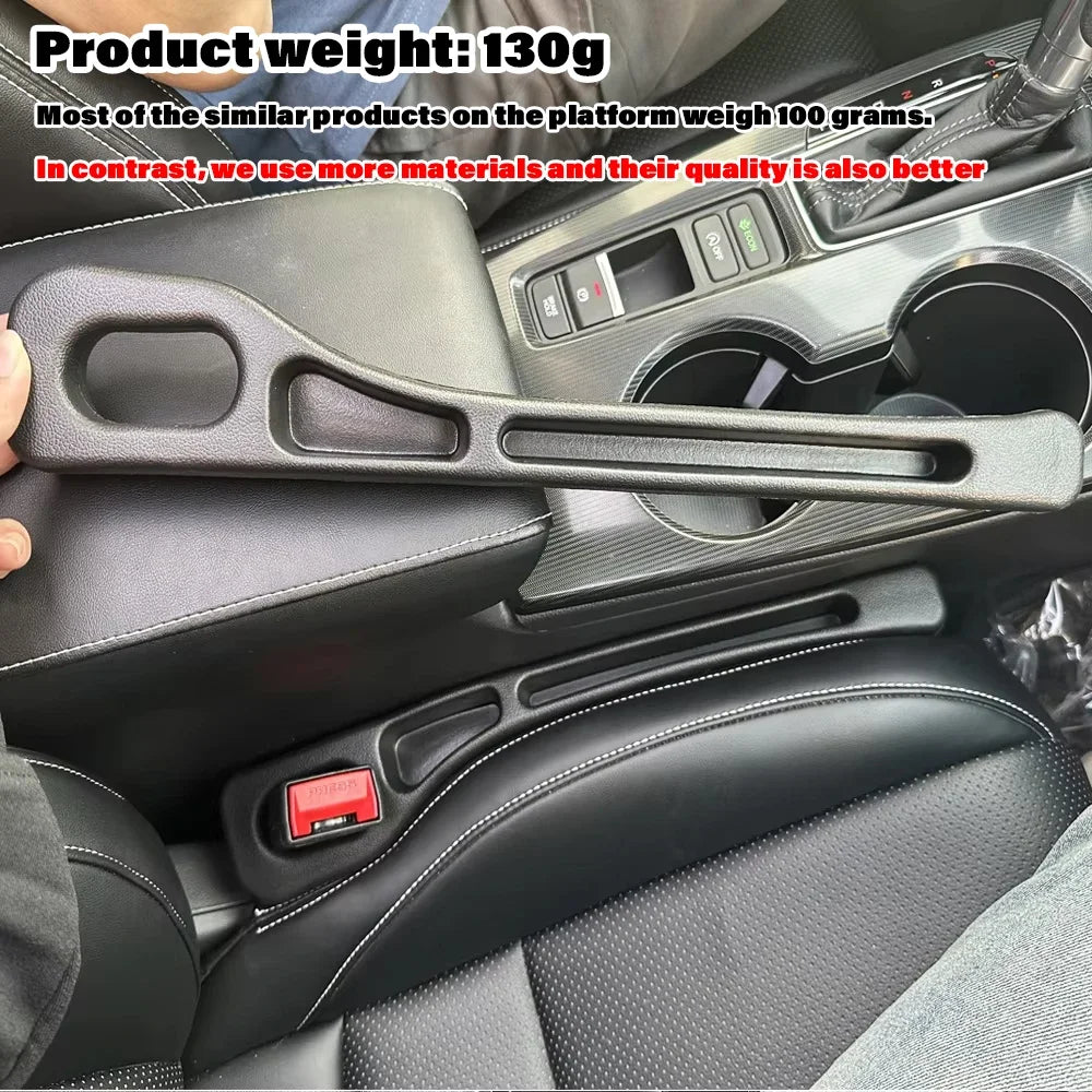 Bouche-trous siège voiture – Lot de 2 accessoires anti-chute noirs pour garder vos essentiels à portée de main