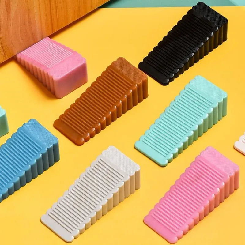 Cale-porte antidérapant en silicone gris - La vie facile