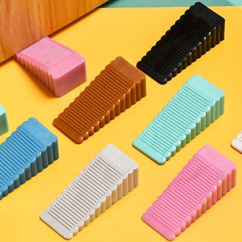 Cale-porte antidérapant en silicone gris - La vie facile