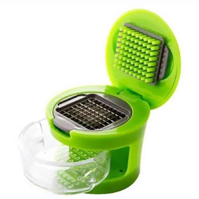 Presse-ail manuel 3-en-1 compact – hachez et coupez l’ail facilement