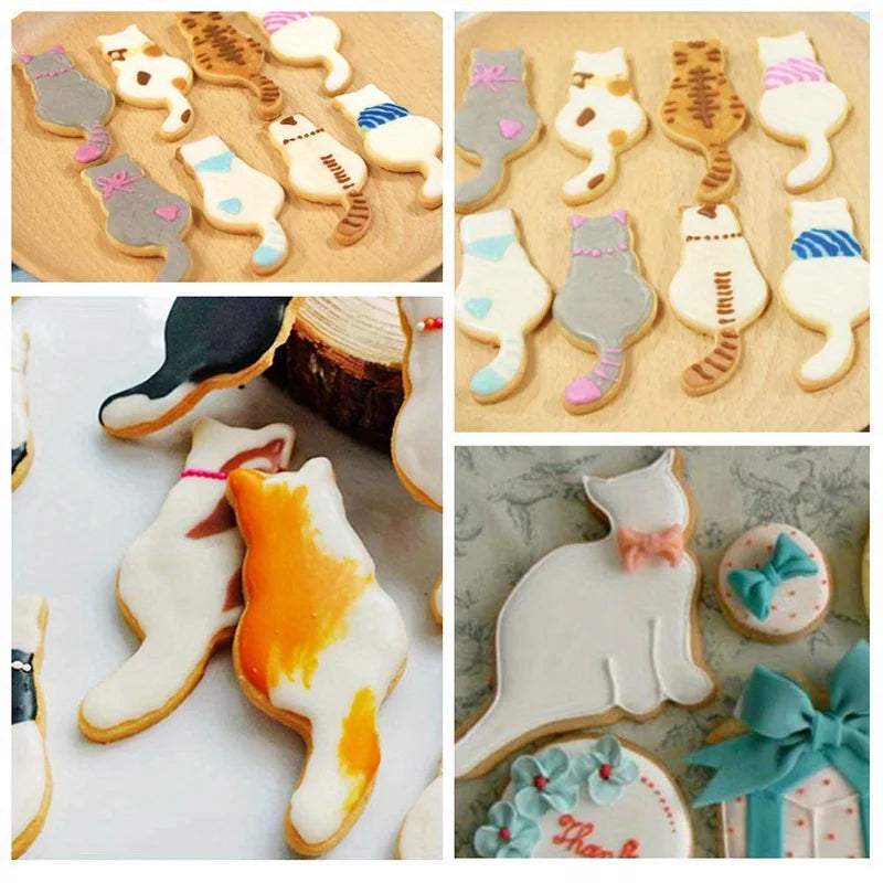 Emporte-pièces pour biscuits : Lot de 5 formes de chats amusants