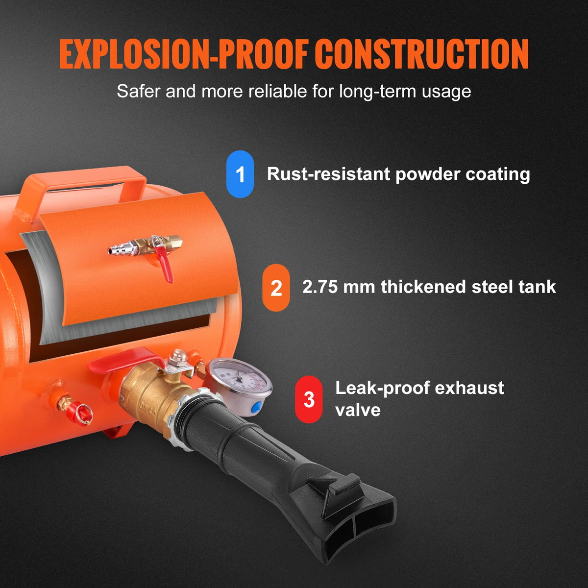 Réservoir pneumatique pour pneus 19 L – 145 PSI