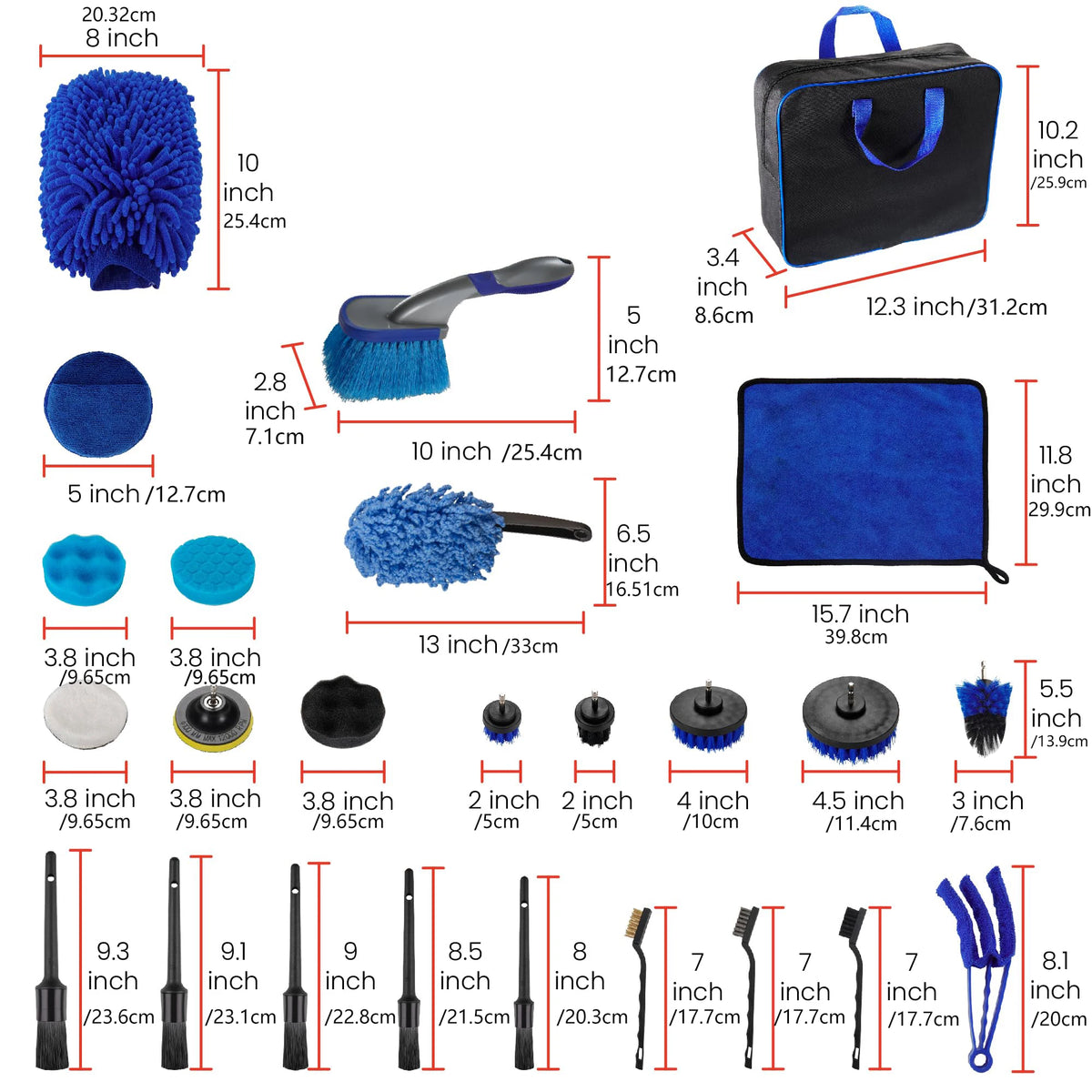 Kit de nettoyage voiture – 26 accessoires pour un entretien parfait