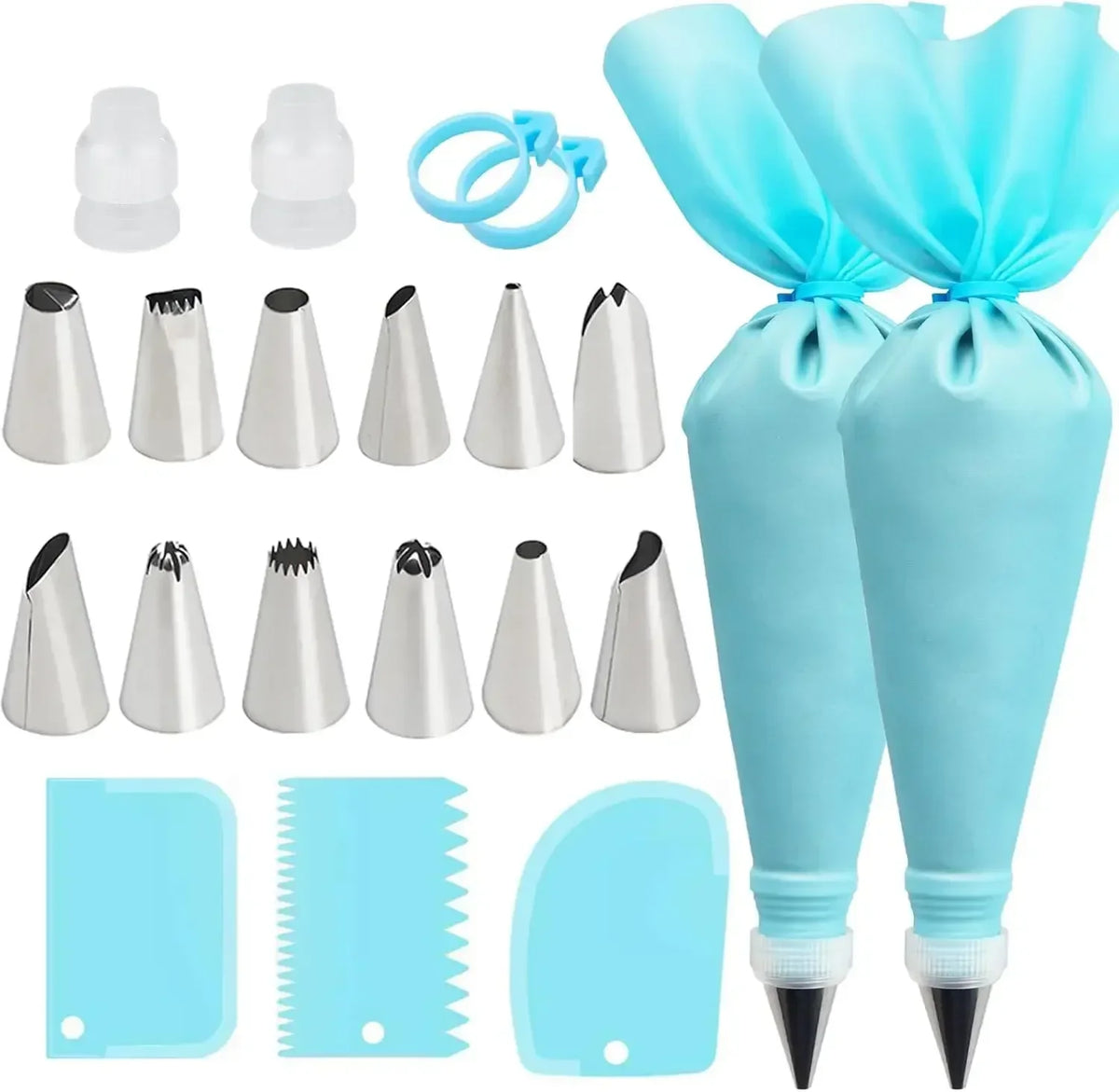 Poche à douille - Kit pâtisserie avec poches réutilisables et douilles en inox