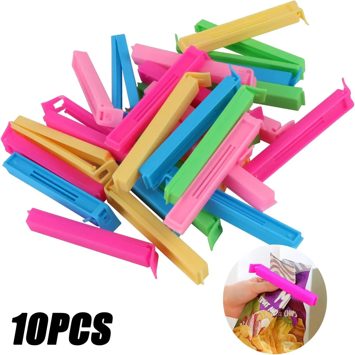 Pince de fermeture pour sachets – Pratique et Réutilisable, Lots de 5 ou 10