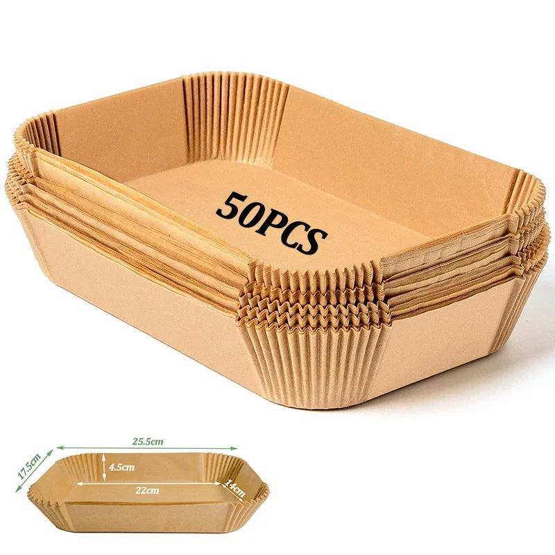 Papier cuisson Air Fryer – 50 ou 100 feuilles